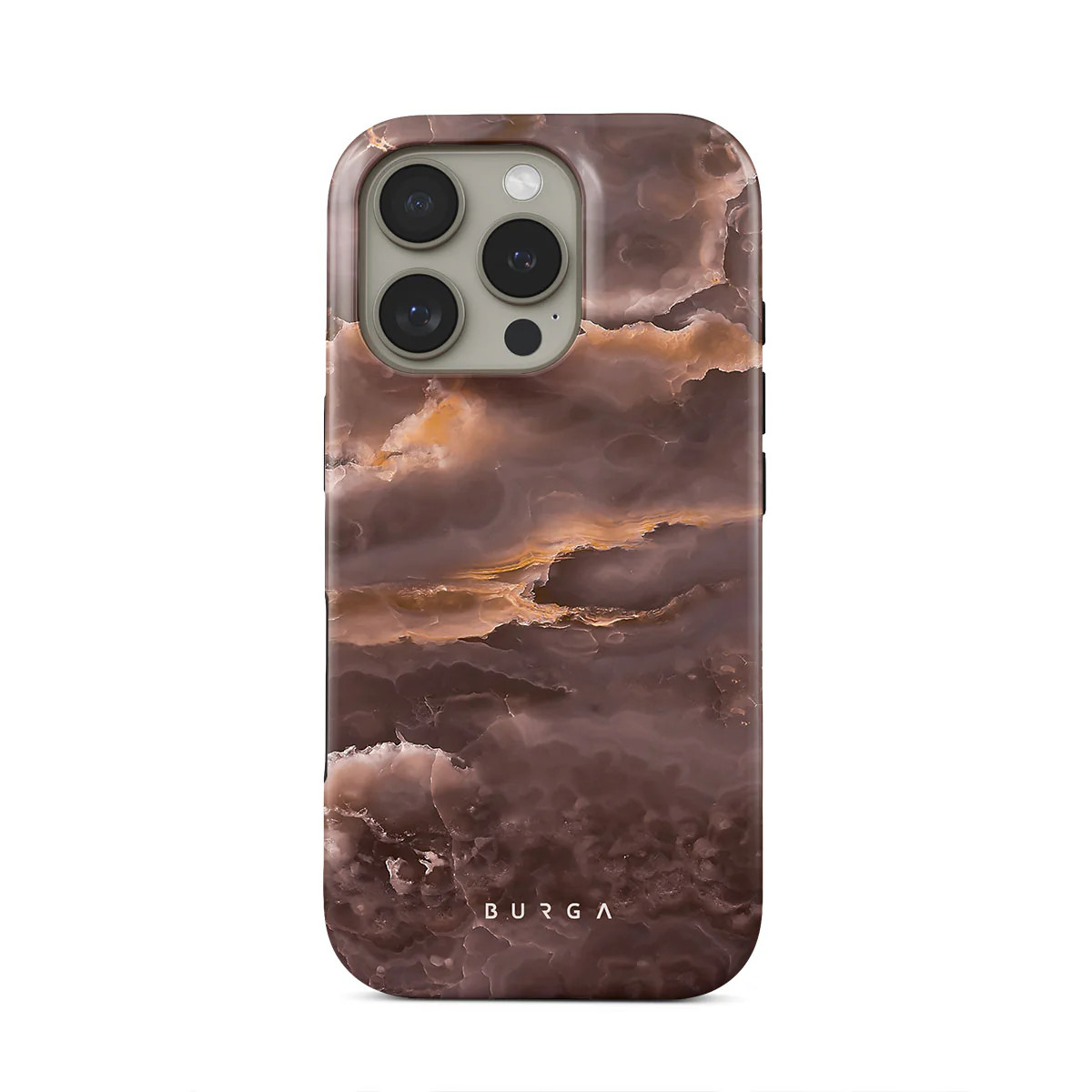 Fire Wood - Brown Marble iPhone 16 Pro Max Case | BURGA