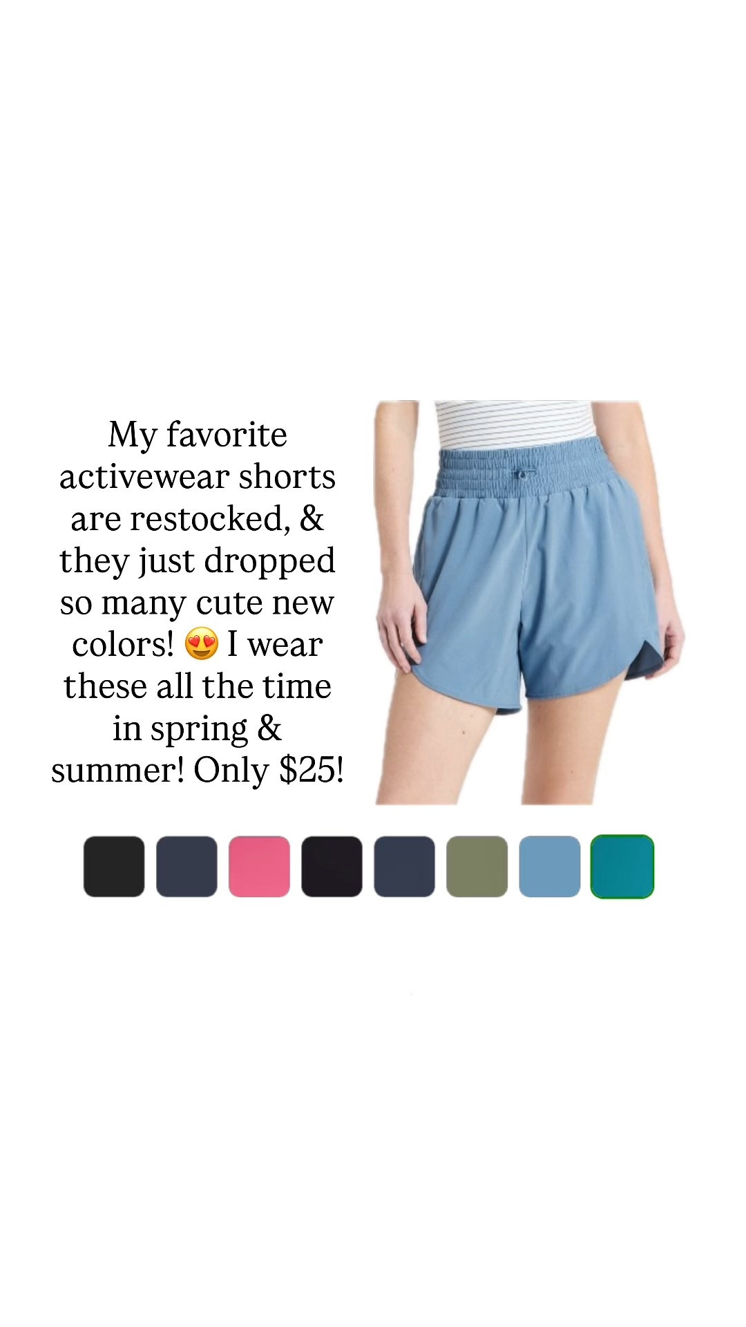 My favorite shorts finally restocked in so many cute new colors! I wear these to walk in, workout in, just around the house, etc! They are a great length and even have pockets!

Loverly Grey, activewear, athleisure, Target, active shorts, wellness, fitness 

#LTKActive