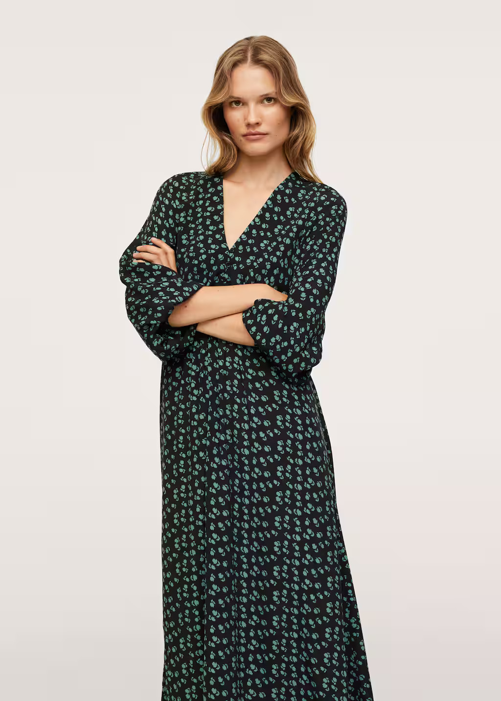 Midi printed dress | MANGO (US)
