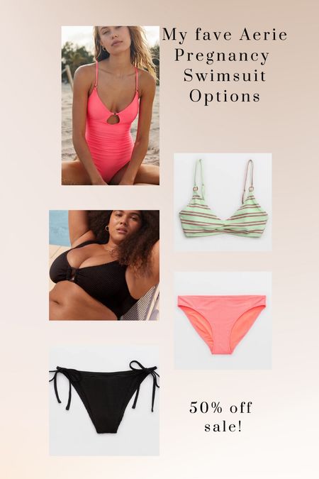 I was beyond pleasantly surprised by Aerie’s swimsuit options! I am almost 20 weeks pregnant and I love how comfortable these all are  

#LTKBump #LTKSwim #LTKSaleAlert