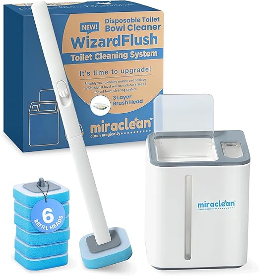 WizardFlush Toilet Brush - Disposable Toilet Bowl-Cleaner for Bathroom - Scrub Brush for Toilet -... | Amazon (US)