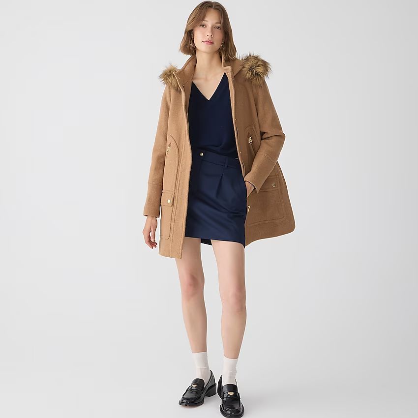 Petite new chateau parka in Italian stadium-cloth | J.Crew US