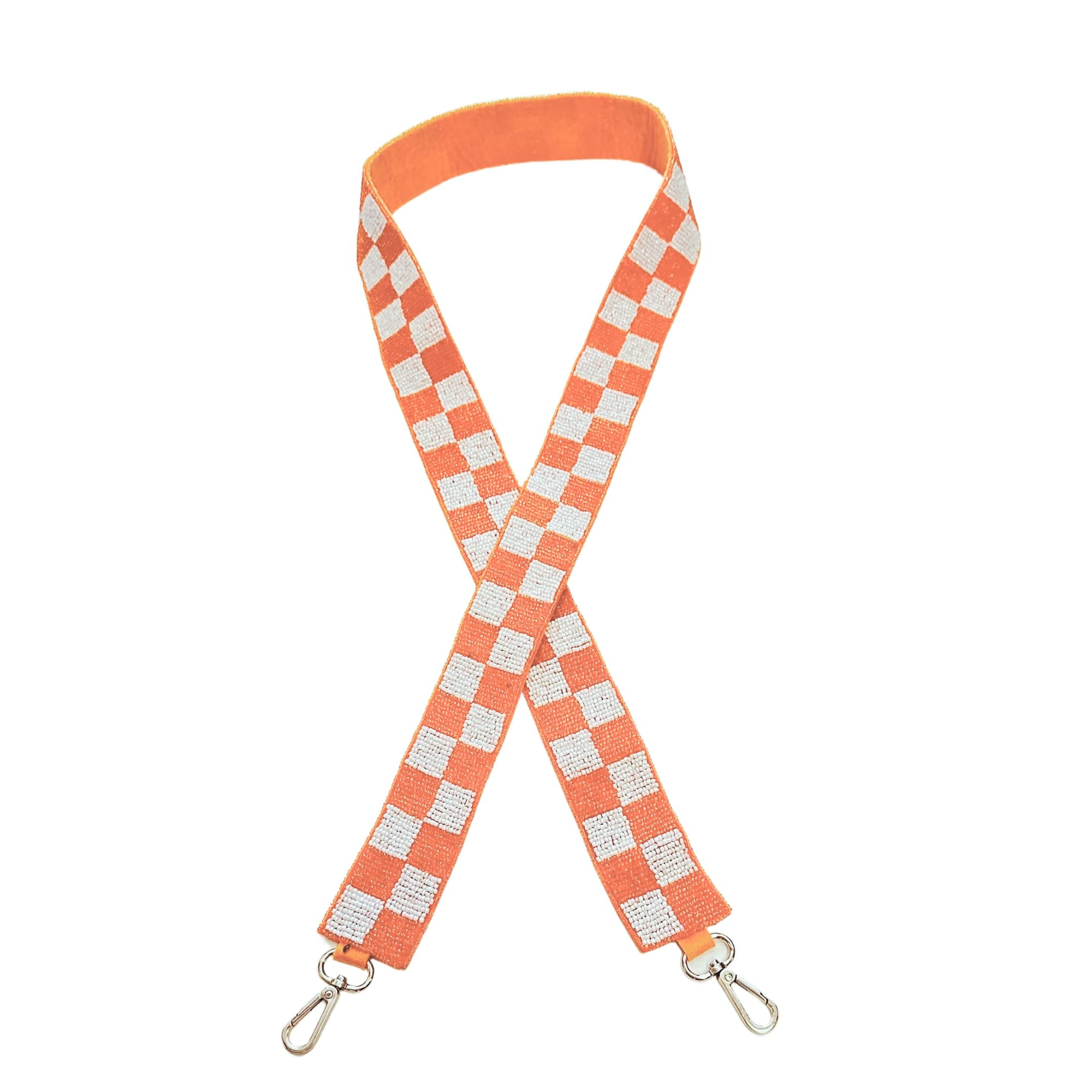 Beaded Purse Strap Tennessee Orange & White Checkered College Texas Game Day Clear Handbag Replac... | Amazon (US)