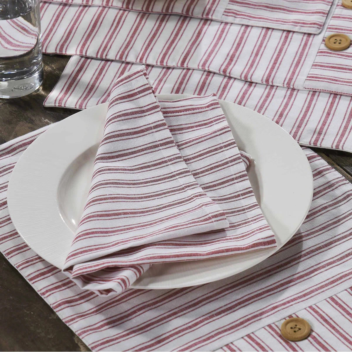 Timeless Ticking Red Napkin Set of 4 18Lx18W | Wayfair North America