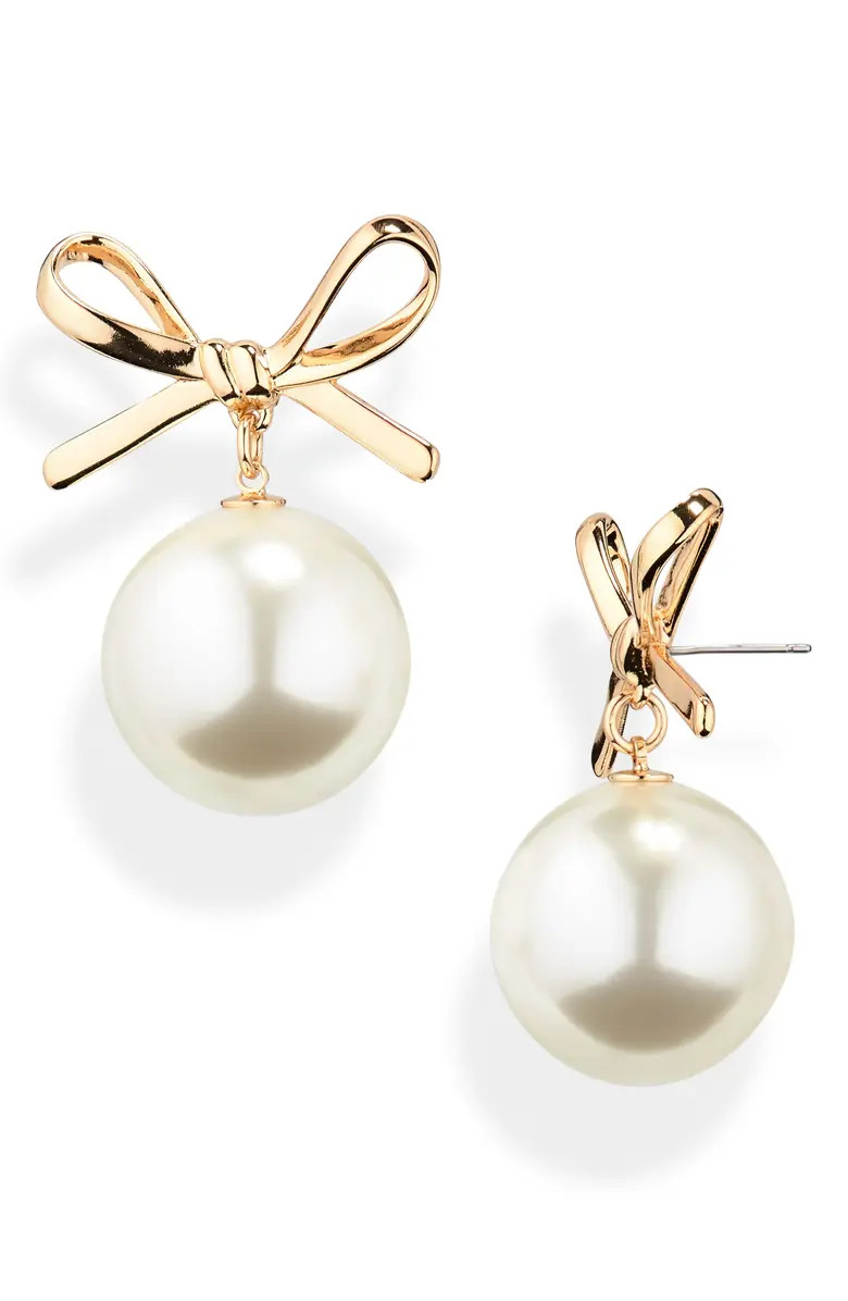 Carolina Herrera Imitation Pearl Drop Earrings | Nordstrom | Nordstrom