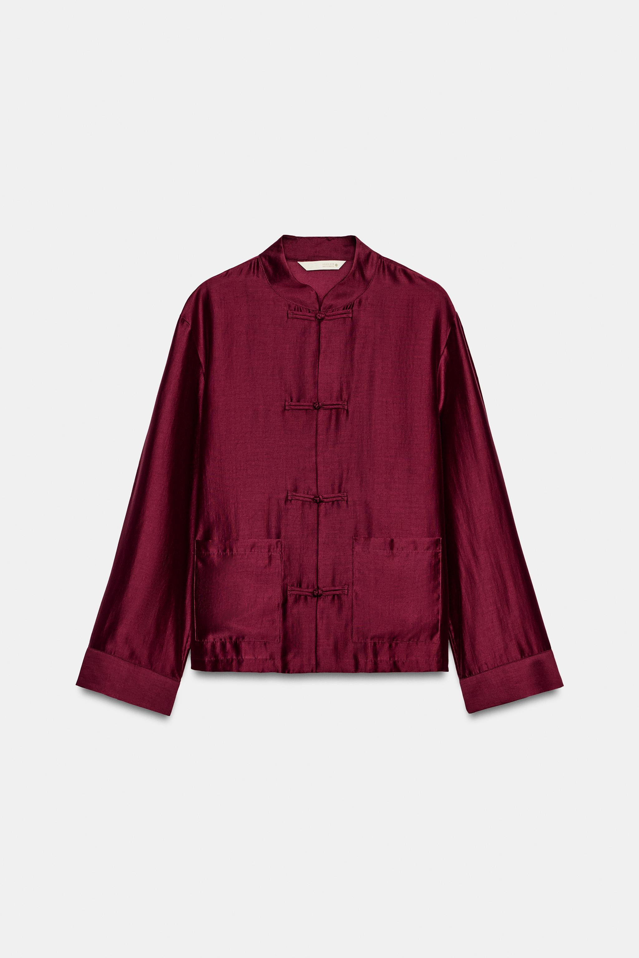 ZARA WOMAN COLLECTIONShirt made from a lyocell blend yarn. Featuring a round neck and long sleeve... | Zara UK