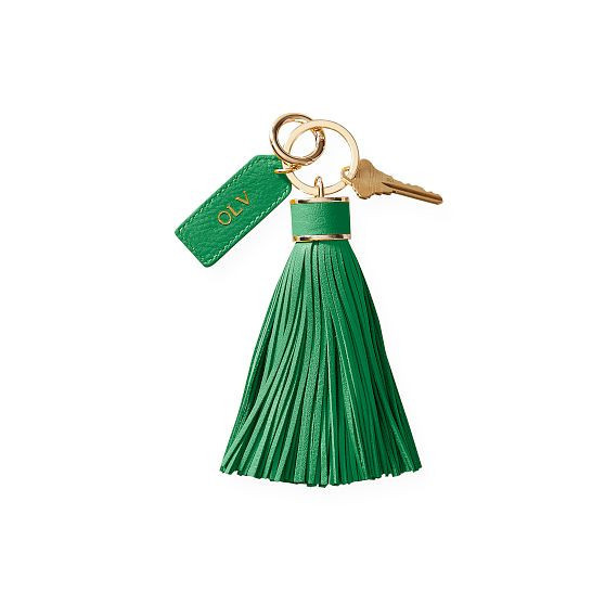Oversized Tassel Keychain, Kelly Green | Mark and Graham