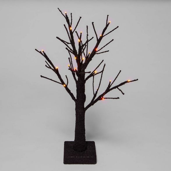 18" Light Up LED Textured Branch Black Halloween Tree - Hyde & EEK! Boutique™ | Target