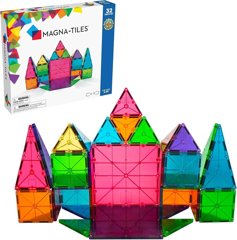 MAGNA-TILES Classic 32-Piece Magnetic Construction Set, The ORIGINAL Magnetic Building Brand | Amazon (US)