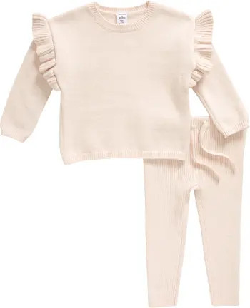 Ruffle Shoulder Sweater & Pants Set | Nordstrom