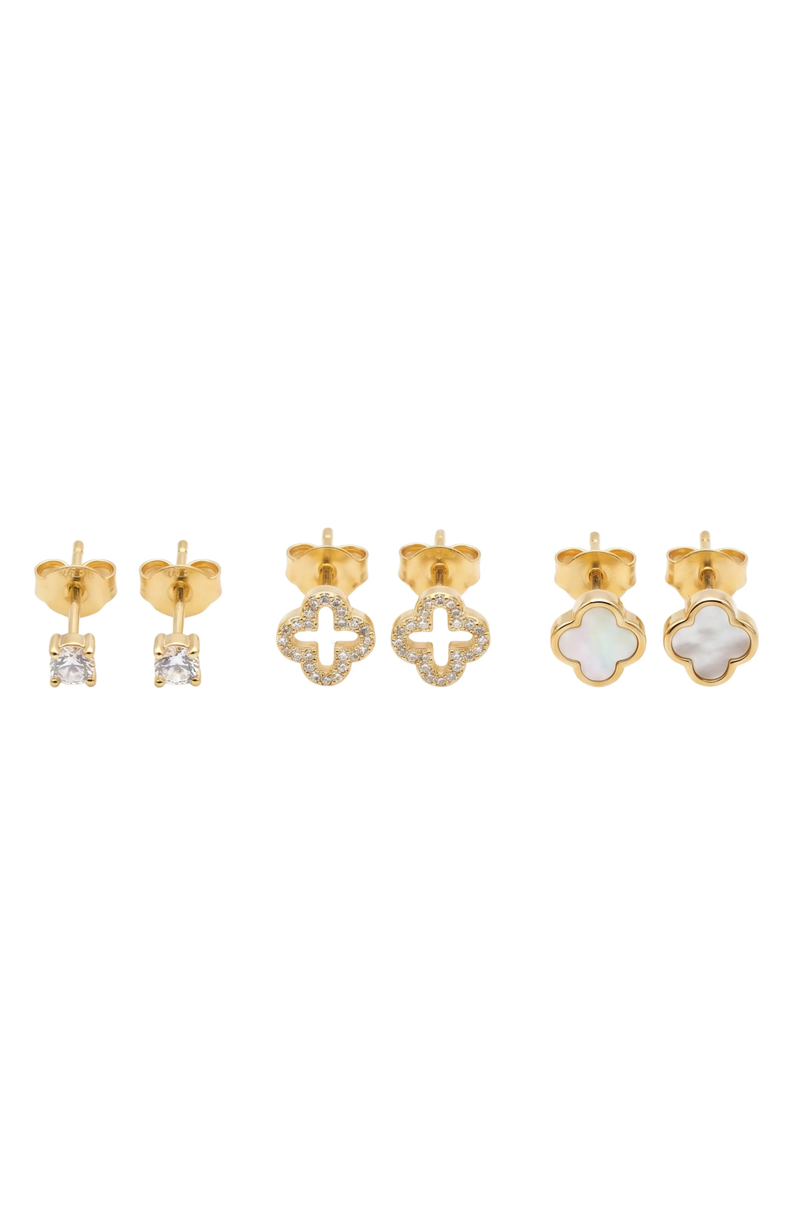 Clover Set of 3 Earrings (Women) | Nordstrom | Nordstrom
