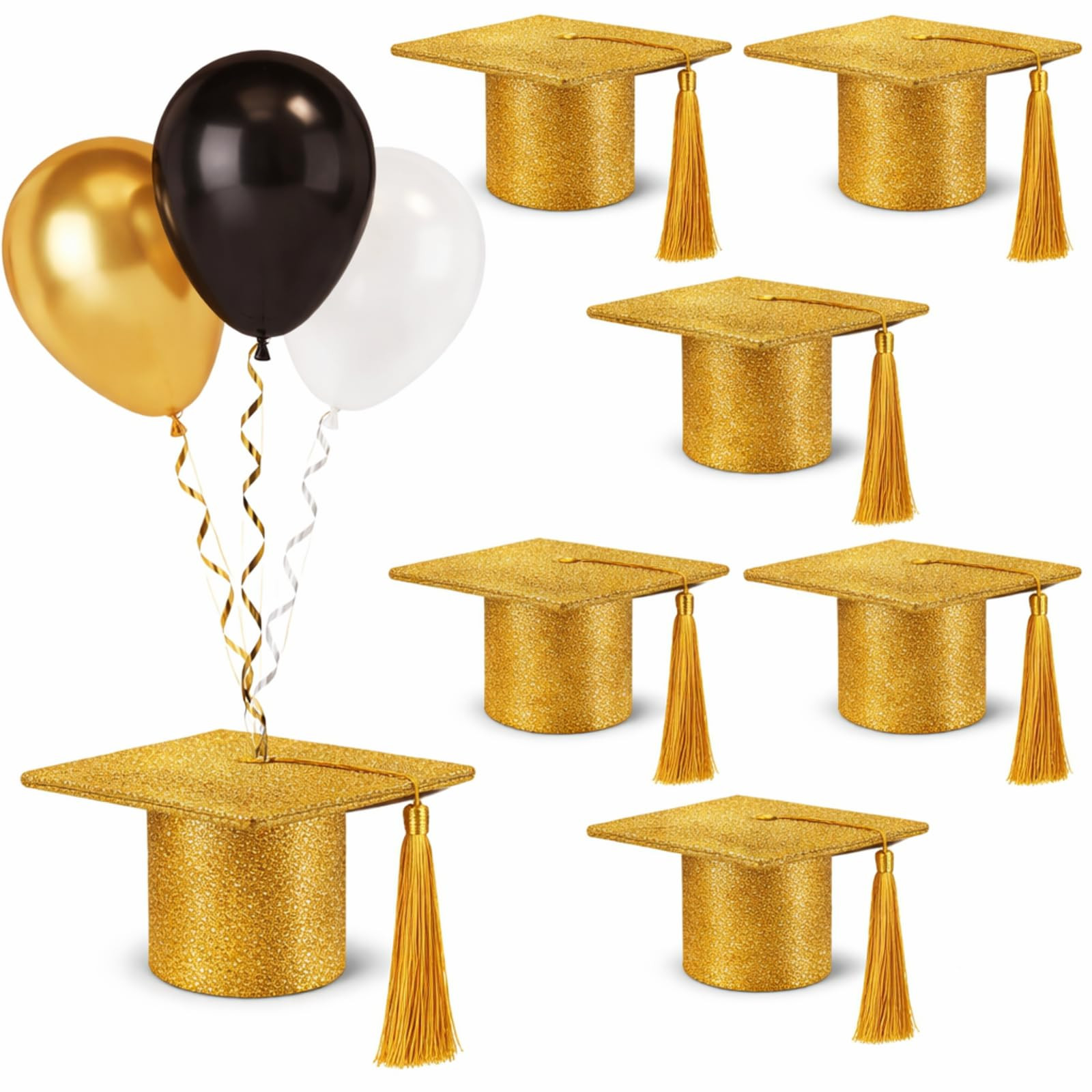 Graduation Balloon Weights Pack of 6 Resin Grad Cap Balloon Holder Graduation Party Decorations T... | Amazon (US)