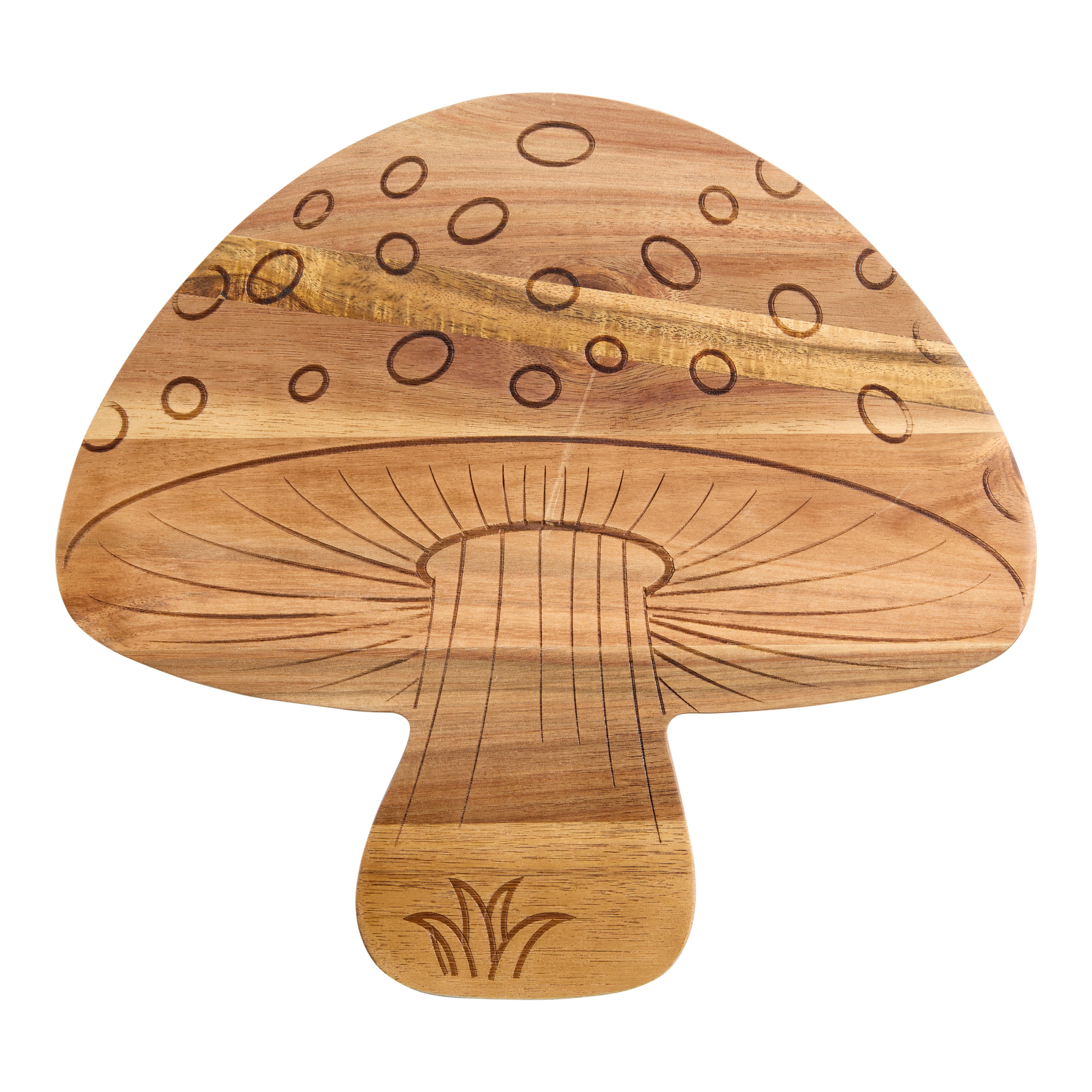 Natural Acacia Wood Mushroom Figural Serving Board | World Market