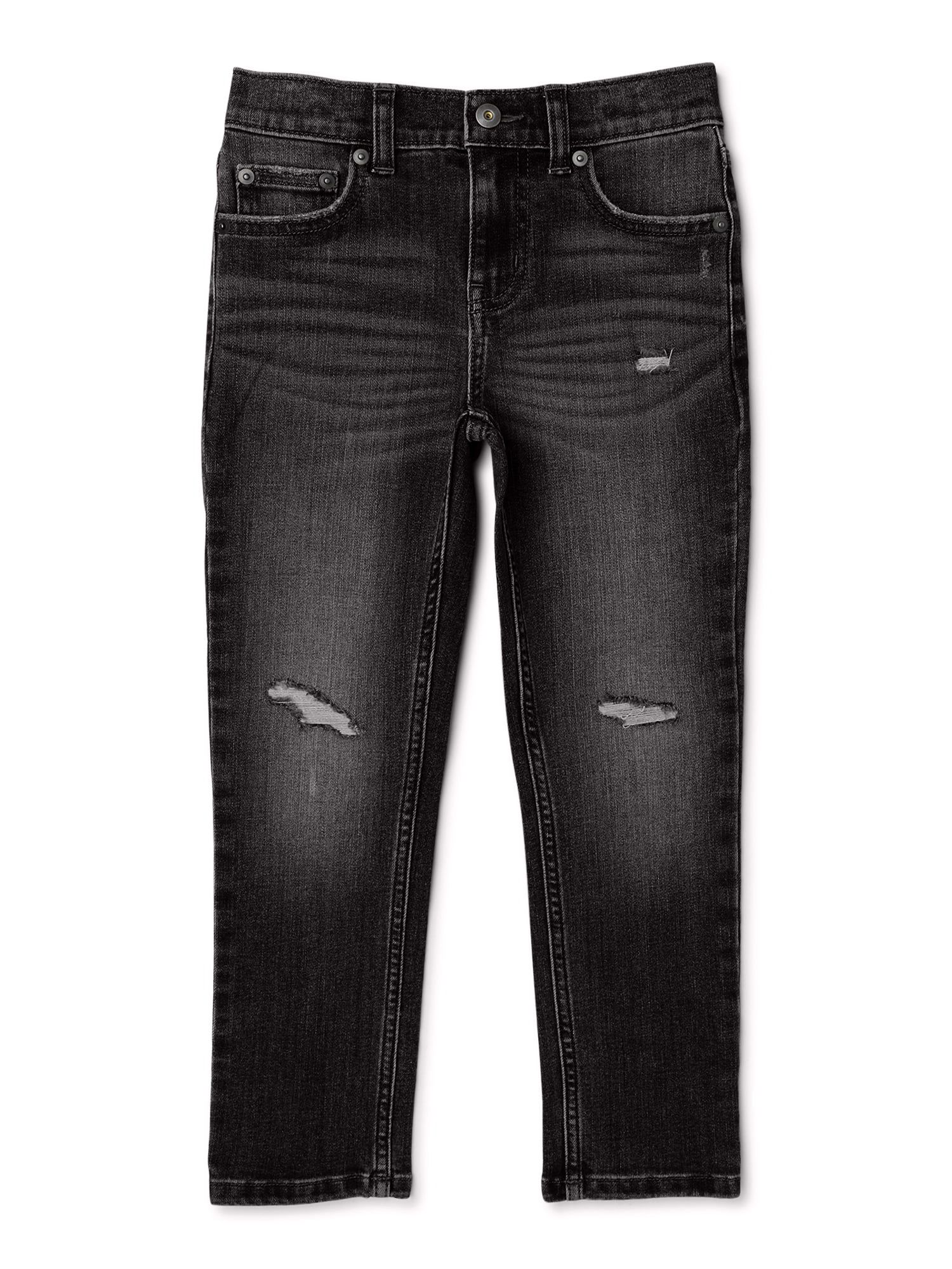 Wonder Nation Boys Rip & Repair Denim Jeans, Sizes 4-18 & Husky | Walmart (US)