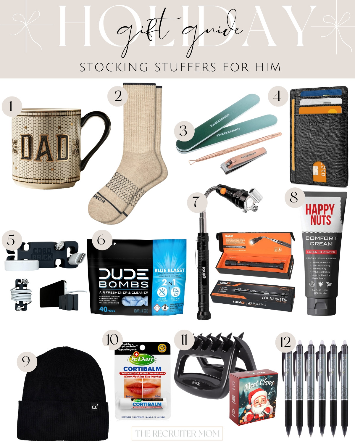 Stocking Stuffer Ideas for Men 

Dad gifts, grandpa gifts, father in law gifts, stocking gifts, gifts for men, gifts for him, holiday gift guide, Christmas

#LTKGiftGuide #LTKHoliday #LTKFindsUnder50