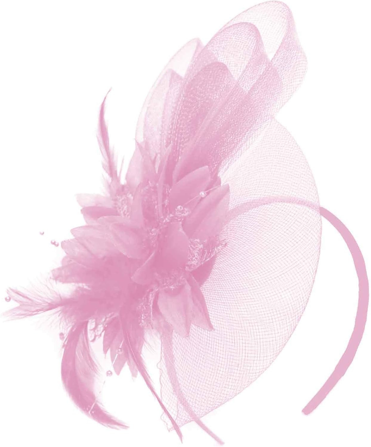Caprilite Flower Wedding Races Party Fascinator Net Hat and Feathers | Amazon (UK)