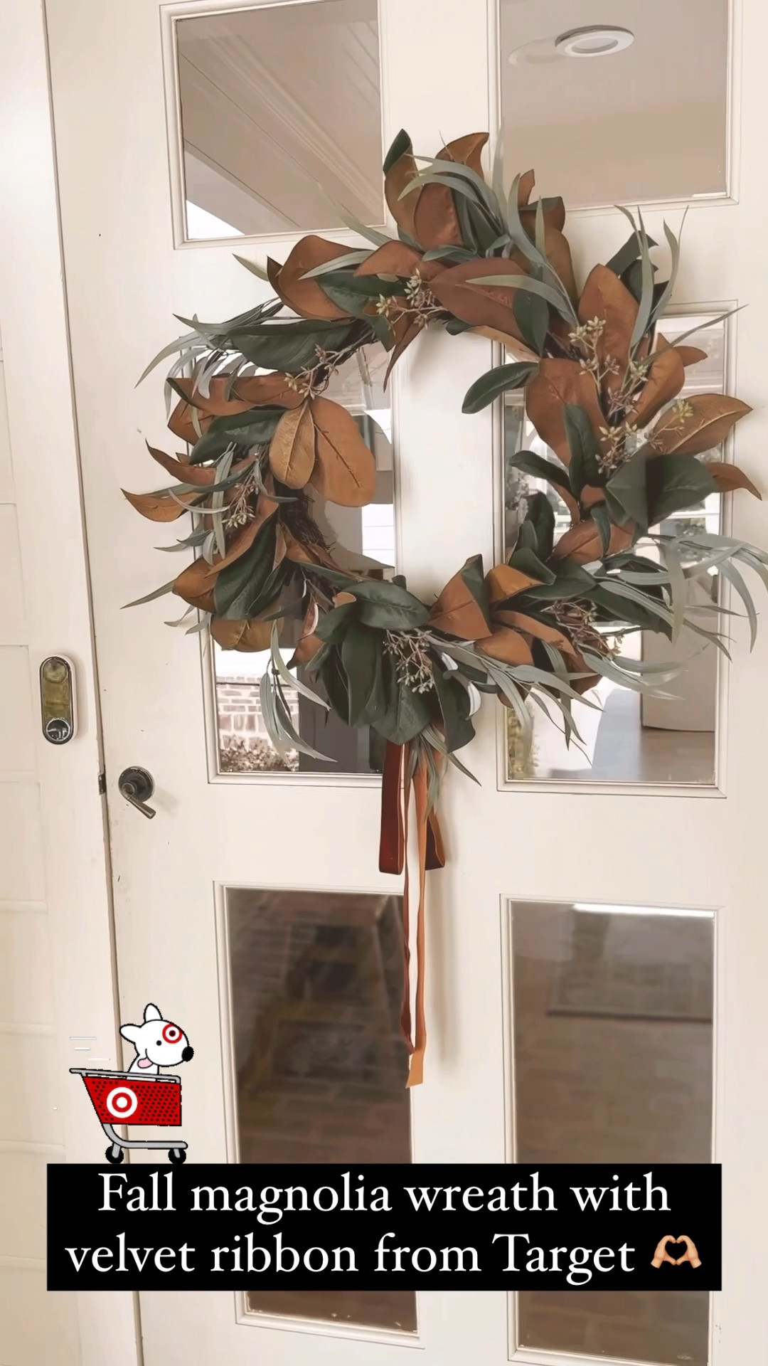 Fall front porch door wreath from Target 🍂 + Studio McGee 🤍

#LTKFallSale #LTKHome #LTKVideo