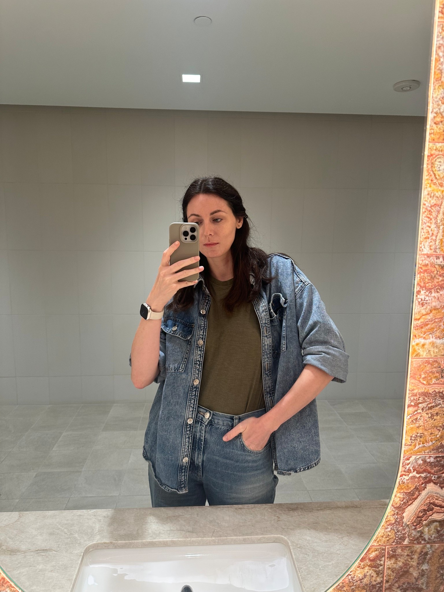 Denim on denim the office 

#LTKStyleTip #LTKOver40 #LTKWorkwear
