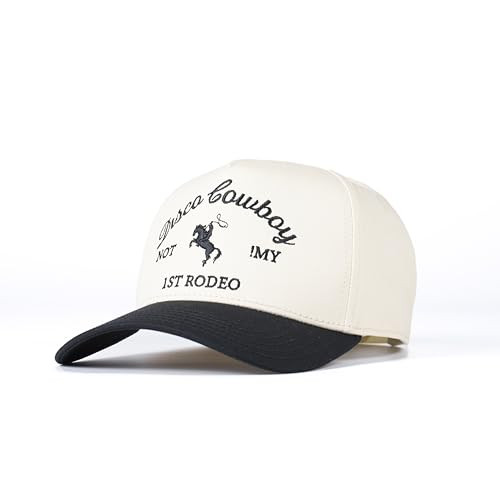 Vintage Trucker Hat for Men & Women - Adjustable Snapback, 100% Cotton, Embroidered Country & Wes... | Amazon (US)