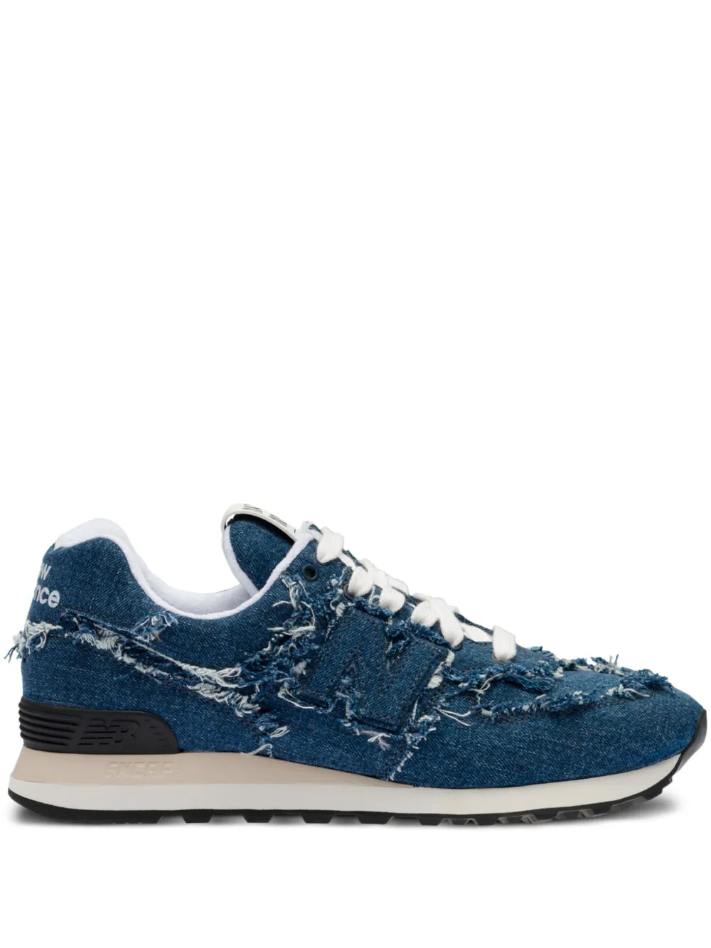 x New Balance 574 denim sneakers | Farfetch Global