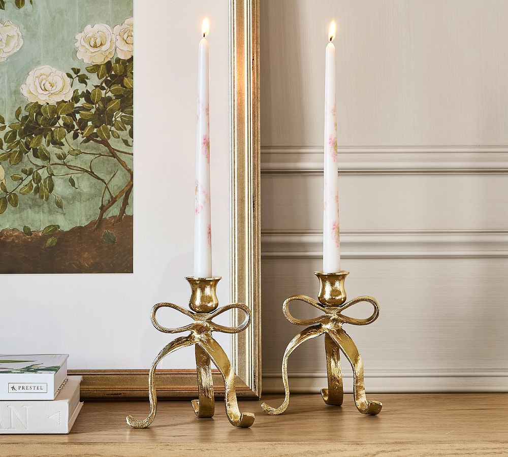LoveShackFancy Figural Brass Ribbon Centerpiece | Pottery Barn (US)