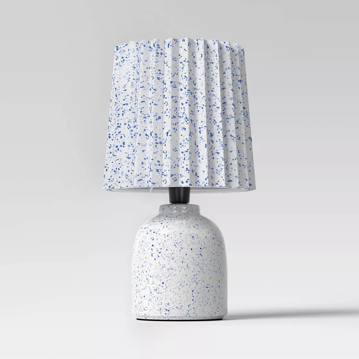 Mini Printed Ceramic Base Table Lamp with Printed Pleated Shade - Room Essentials™ | Target
