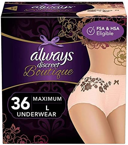 Amazon.com: Always Discreet Boutique Incontinence & Postpartum Incontinence Underwear for Women, ... | Amazon (US)