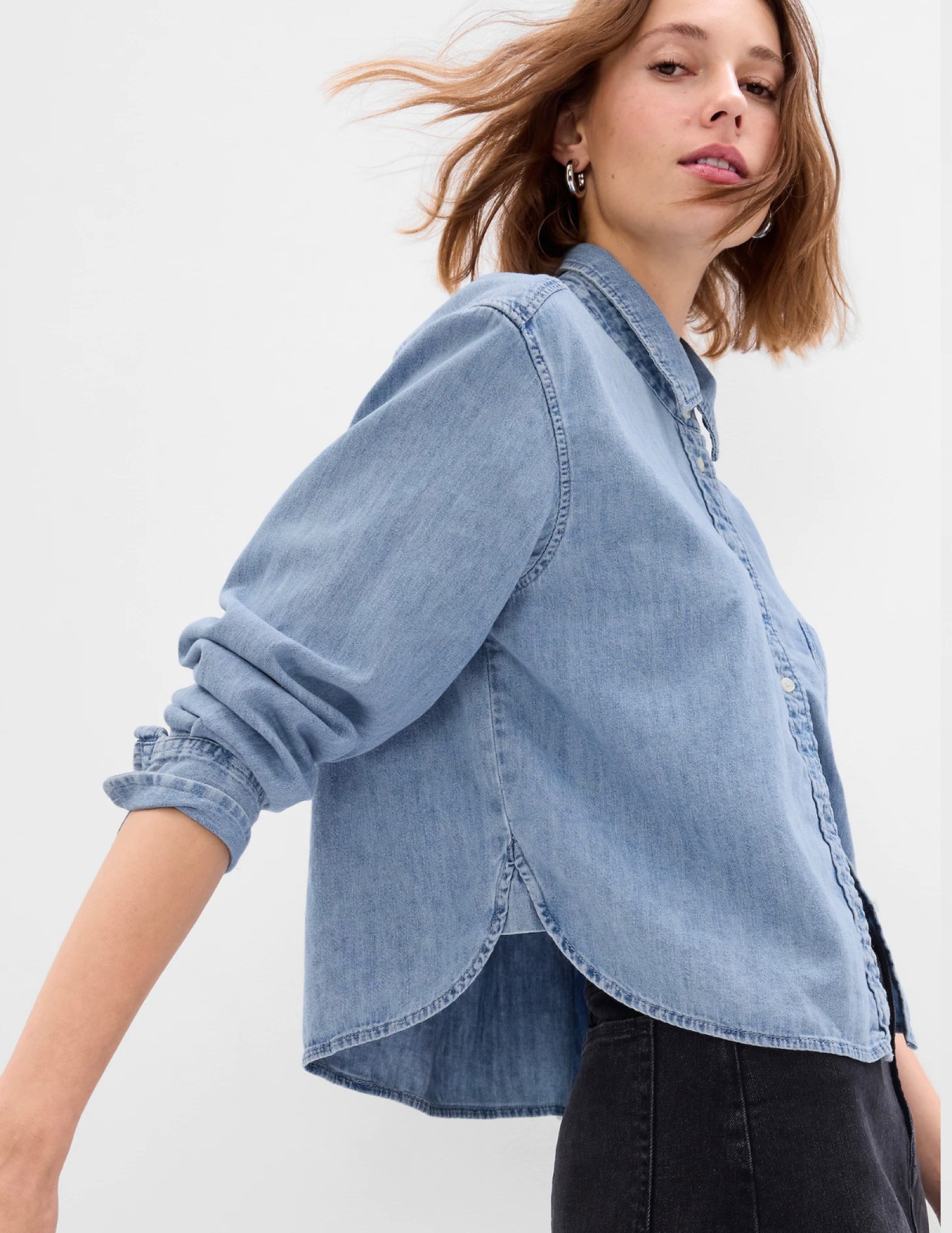Denim shirt options. Cropped and jacket styles! 

#LTKunder100 #LTKSeasonal