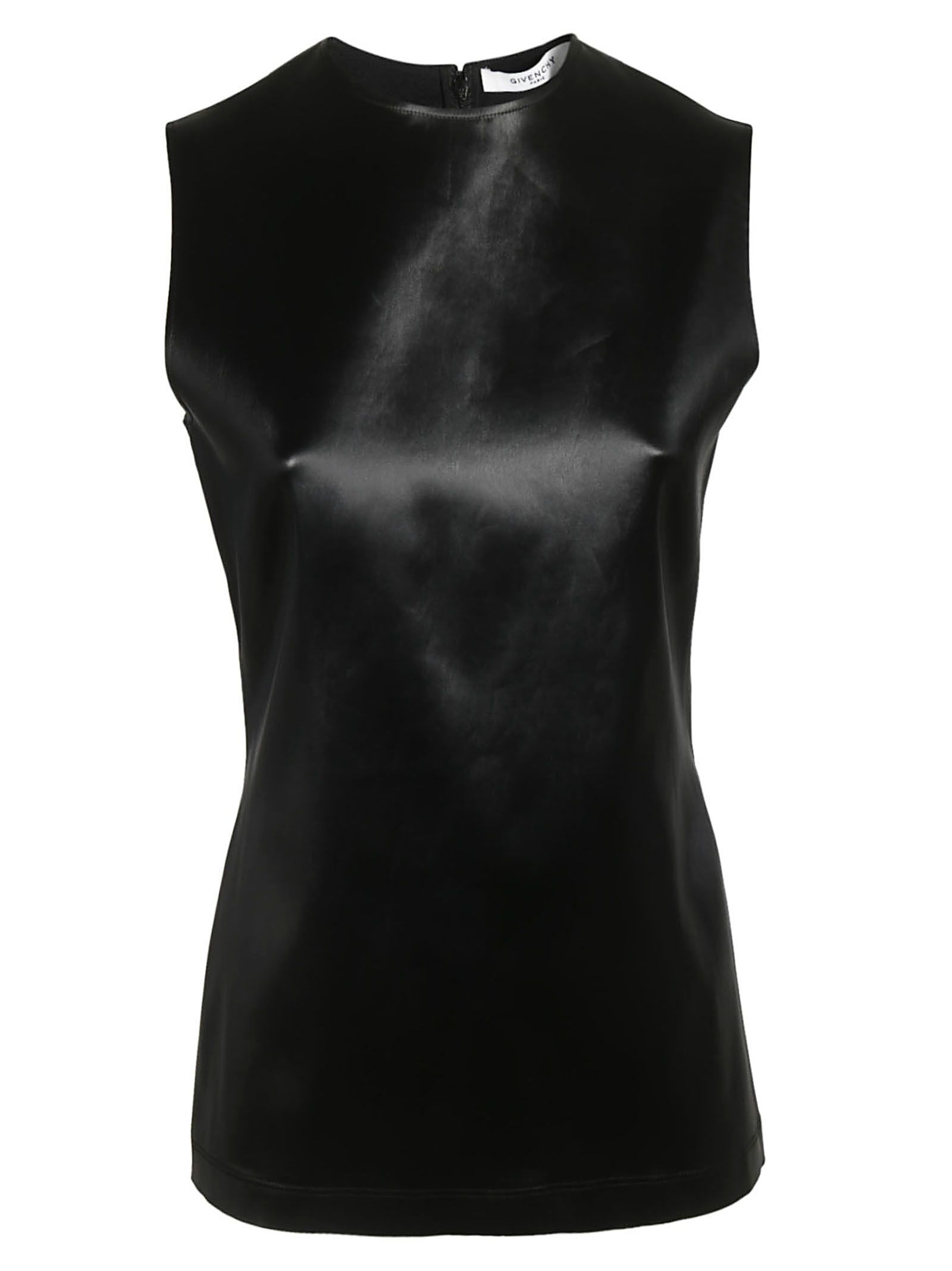Givenchy Sleeveless Faux Leather Tank Top | Italist.com US