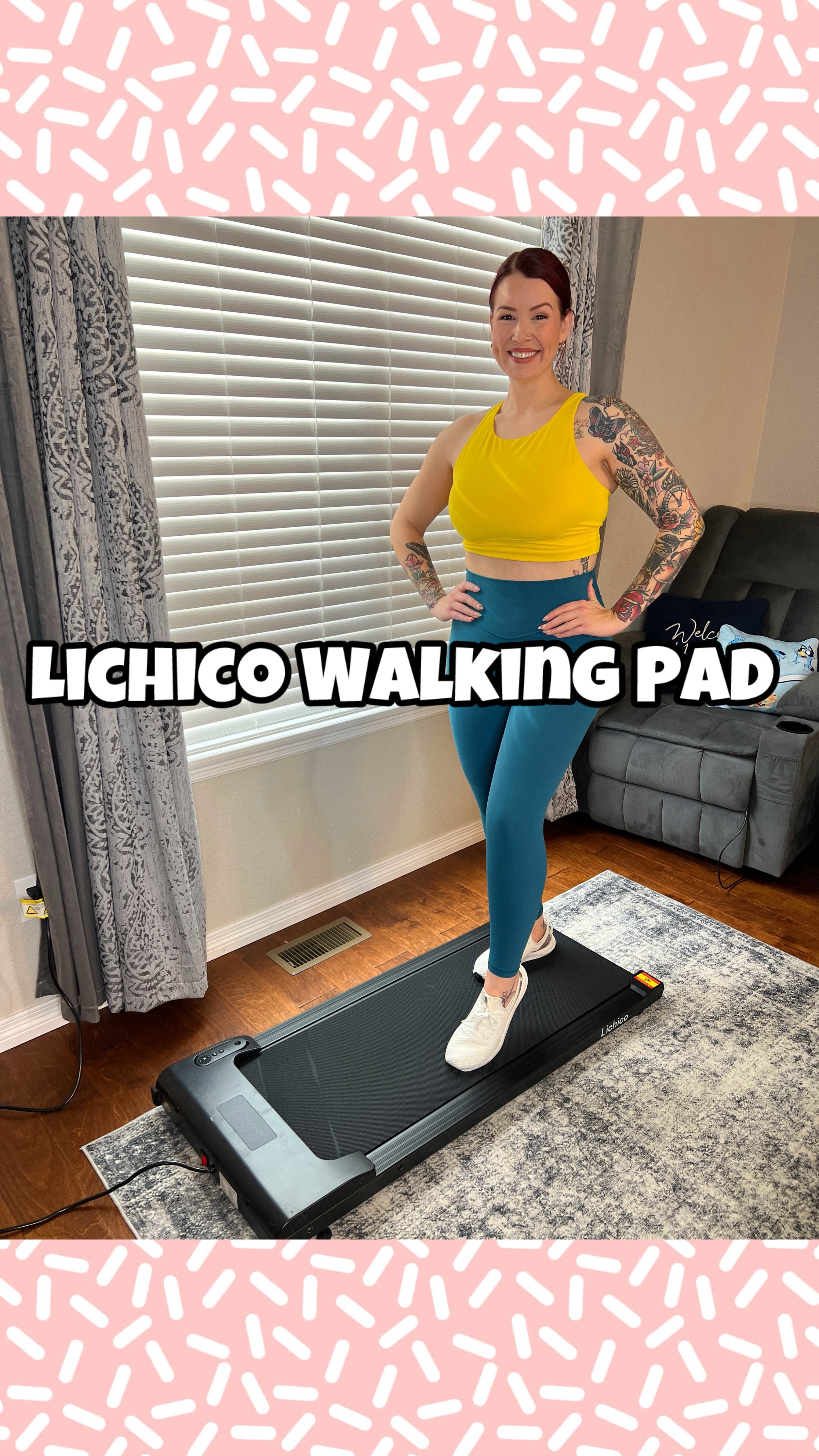 It’s a winter wonderland outside, but you still get your steps in👣
Been loving my Lichico Walking Pad! It’s 37 lbs and pretty easy to move (has front wheels) and fits in a hall closet or even under a bed.
It goes up to speed 4.0, which (to me) is a light jog, but I bought it so I can walk and watch shows 😉 it’s not very loud so if others are watching too it won’t disturb them. Controlled by remote. Currently (1/18/25) on sale! 

#LTKFitness #LTKActive #LTKSaleAlert