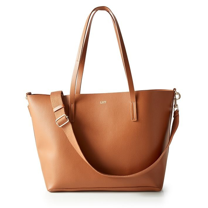 Pebbled Vegan Leather Tote | Mark and Graham