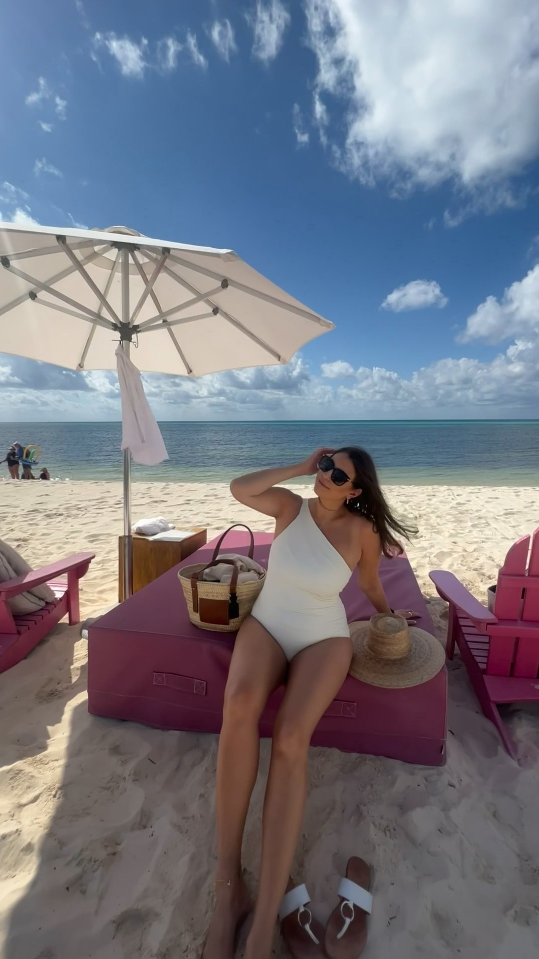 White one piece swimsuit beach look 

#summersaltswim #onepieceswimsuit #whiteswimsuit #swim #beachoutift 

#LTKtravel #LTKunder100 #LTKswim