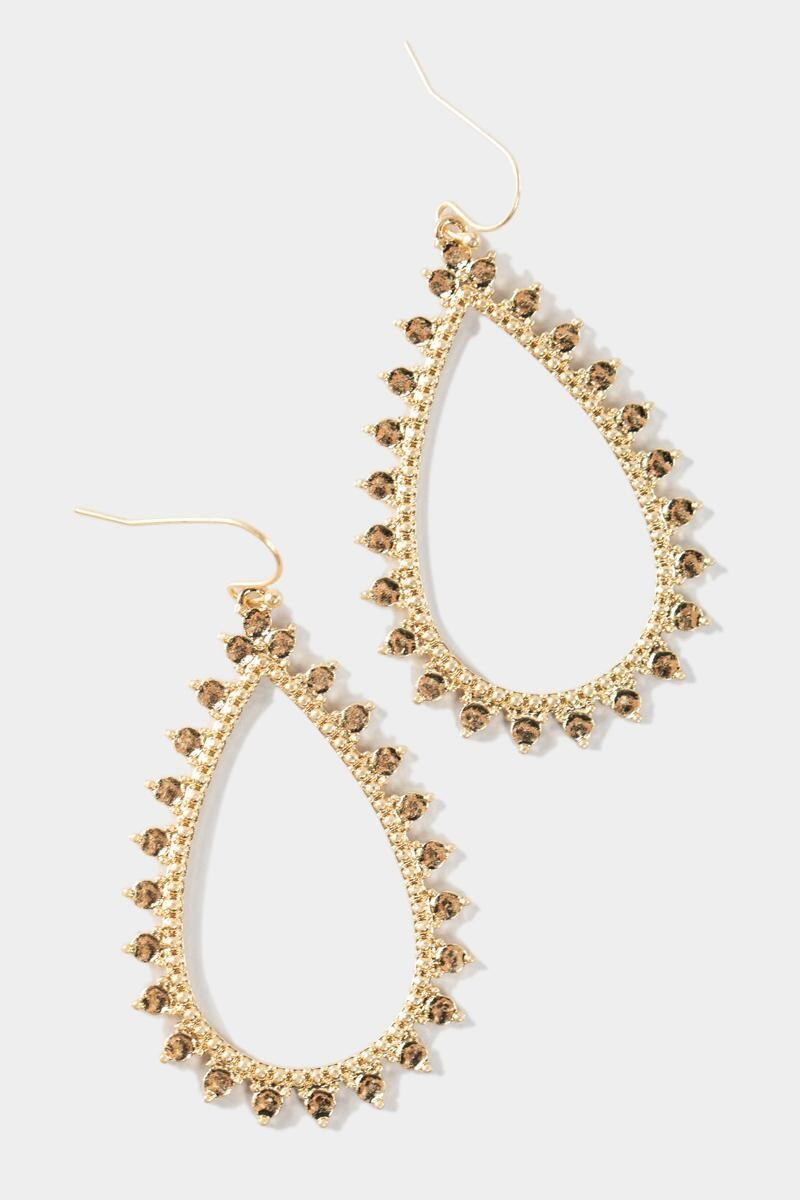 Janet Scalloped Border Teardrop Earrings | Francesca’s Collections