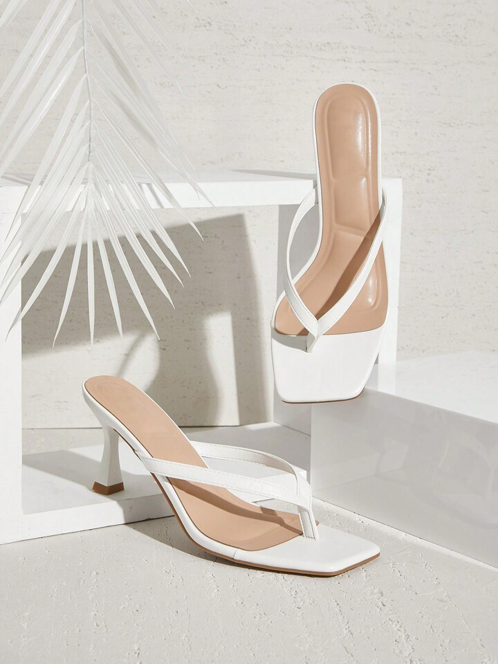 CA$26.44
CA$31.10
-15%
10% OFF For orders CA$49.00+
10% OFF For orders CA$59.00+
20% OFF For orders CA$109.00+
SHUZIA Women Comfortable Kitten Heel Square Toe Thong Sandals Black Heel Sandals Spring Shoes Spring Break Easter Prom Heels Wedding Shoes
4.91
(100+)
Color: White











Size
Type
Check My Size
US5
US6
US7
US8
US9
US10
Wide（D）
Mid Heel (7.2-7.4cm / 2.8-2.9inch)
Qty:

 | SHEIN