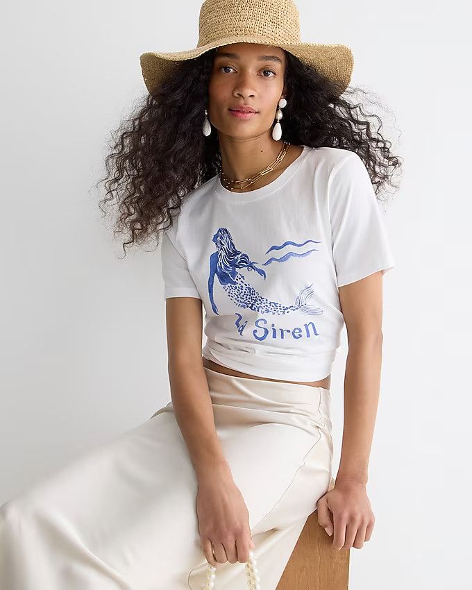 Classic-fit mermaid graphic T-shirt | J.Crew US