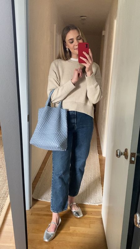 Sunday OOTD! 
#neutral #outfit #beige #outmeal #sweater #affordable #fashion #silver #accessories #dupe #lightblue #woven #tote #purse #bag #amazonfashion #amazonfinds

#LTKfindsunder50 #LTKSeasonal #LTKfindsunder100