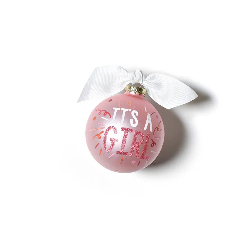 It's A Girl Ball Ornament | Wayfair North America