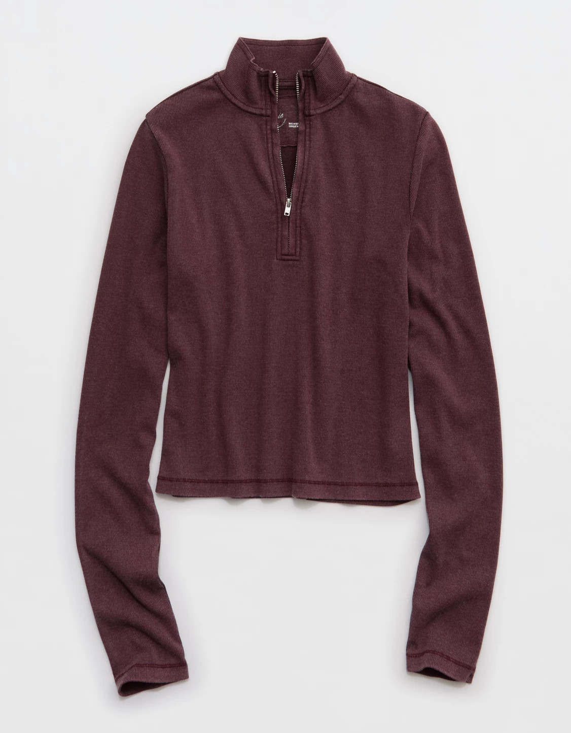 Aerie Long Sleeve Quarter Zip T-Shirt | Aerie