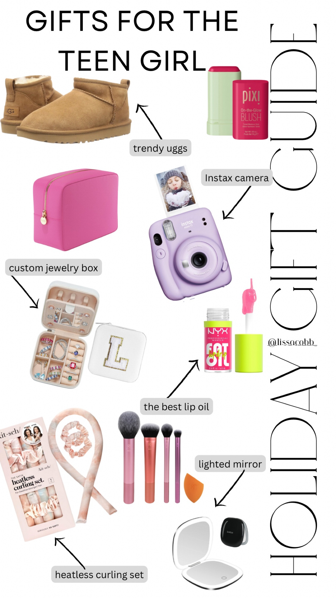 Gift guide for teen girls 

Beauty
Teen girls
Teenage gifts
Makeup
Skincare
Nyx
Kitsch
Stoney clover dupe
Makeup brushes
Uggs

#LTKbeauty #LTKHoliday #LTKGiftGuide