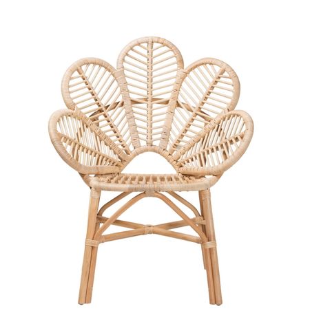 bali & pari Bianca Modern Bohemian Natural Brown Rattan Flower Chair 

#LTKSpringSale #LTKstyletip #LTKhome