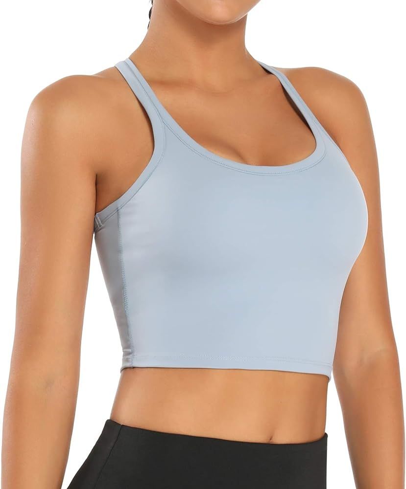Nanomi Beauty Women Removable Padded Sports Bras Workout Running Yoga Tank Tops | Amazon (US)