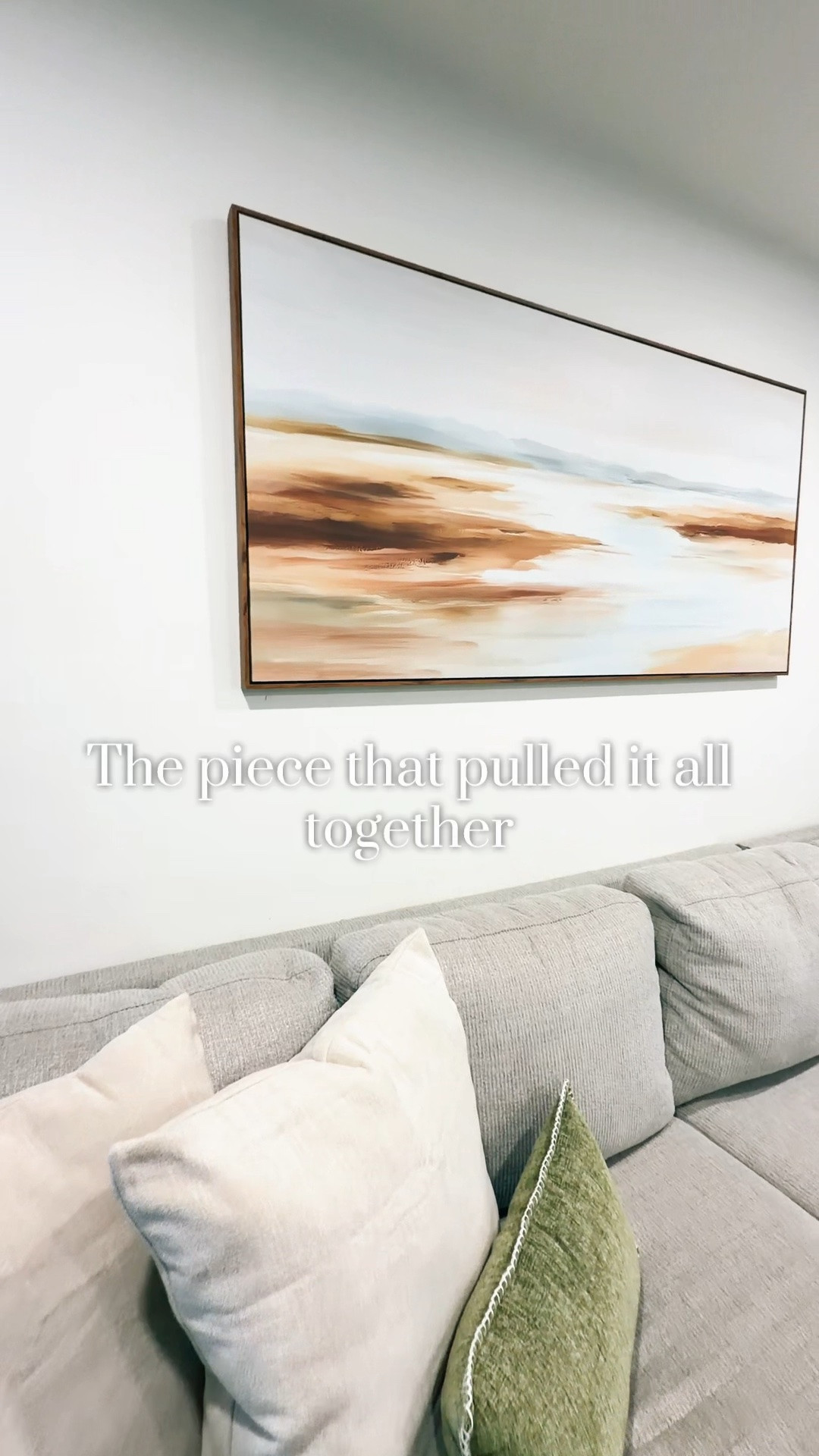 I’m slowly adding cozy and fall pieces into our living room. I had this big blank wall behind her sofa and at this frame pulled all together. I changed my pillows for some cream colored pillows and I added some smaller lumbar chenille sage pillows as well. We can’t forget our plaid chenille throw! I love how it all came together. ￼￼

#LTKHome #LTKSeasonal