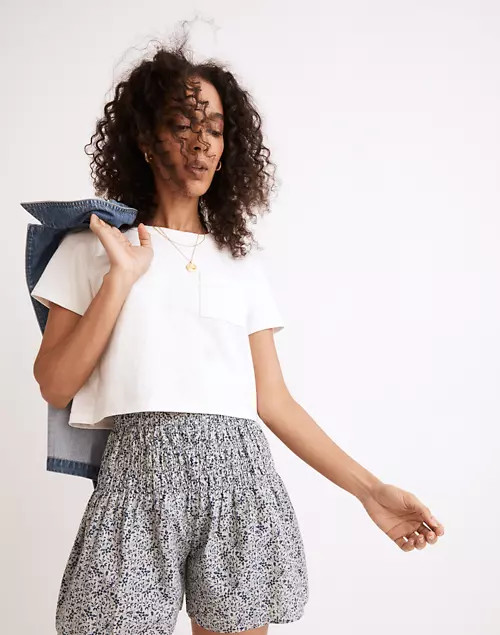 Smocked Pull-On Shorts in Florentine Floral | Madewell