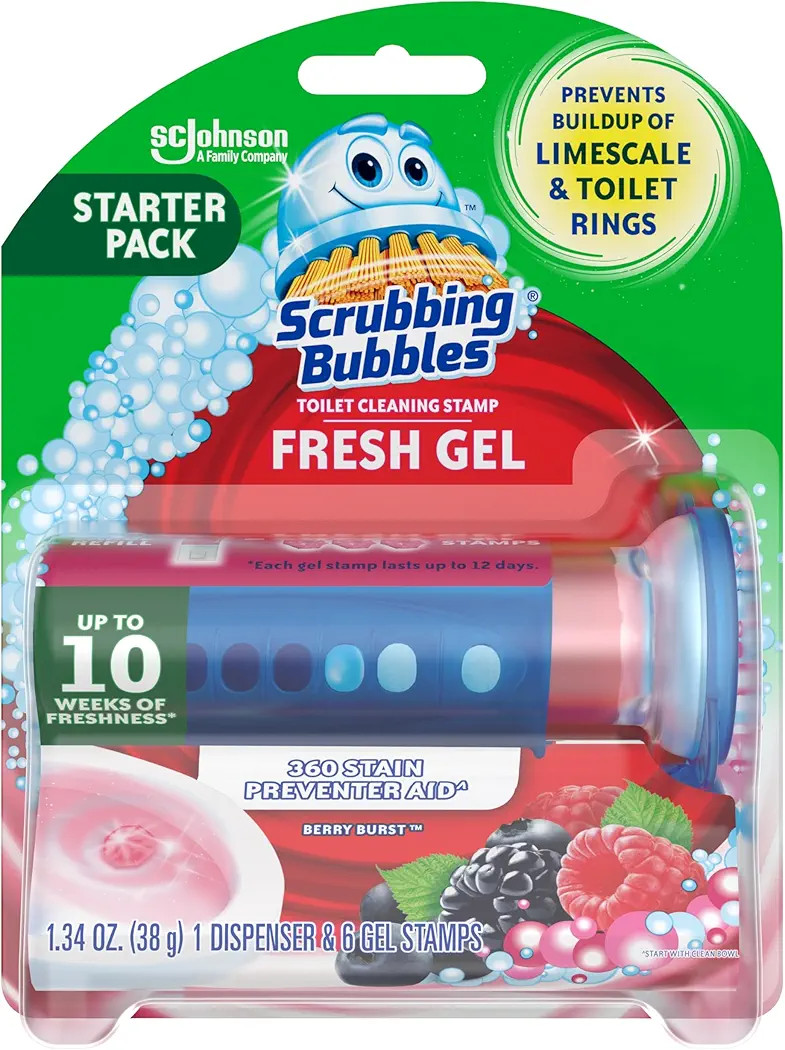 Scrubbing Bubbles Fresh Gel Toilet Bowl Cleaning Stamps, Helps Keep Toilet Clean and Helps Preven... | Amazon (US)