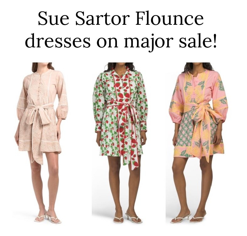 Sue Sartor flounce dresses on major sale! 
Strawberry print 
Sundress

#LTKSaleAlert #LTKSeasonal