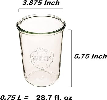 Weck Canning Jars 743 - Mold Jars made of Transparent Glass - Eco-Friendly - Storage for Food, Yo... | Amazon (US)