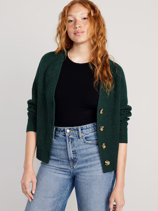 Shaker-Stitch Cardigan Sweater for Women | Old Navy (US)