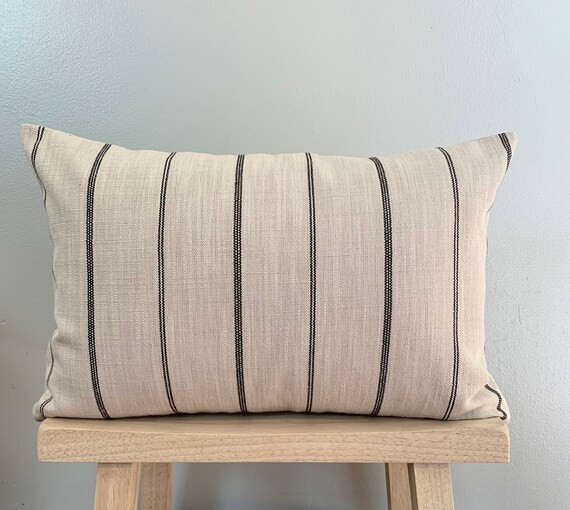 Black Stripe Pillow Cover Modern Farmhouse Pillow Cover | Etsy | Etsy (US)