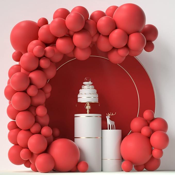 Amazon.com: Red Balloons 84 pcs Red Balloons Garland Arch Kit 5 inch +12 inch +18 inch Matte Red ... | Amazon (US)