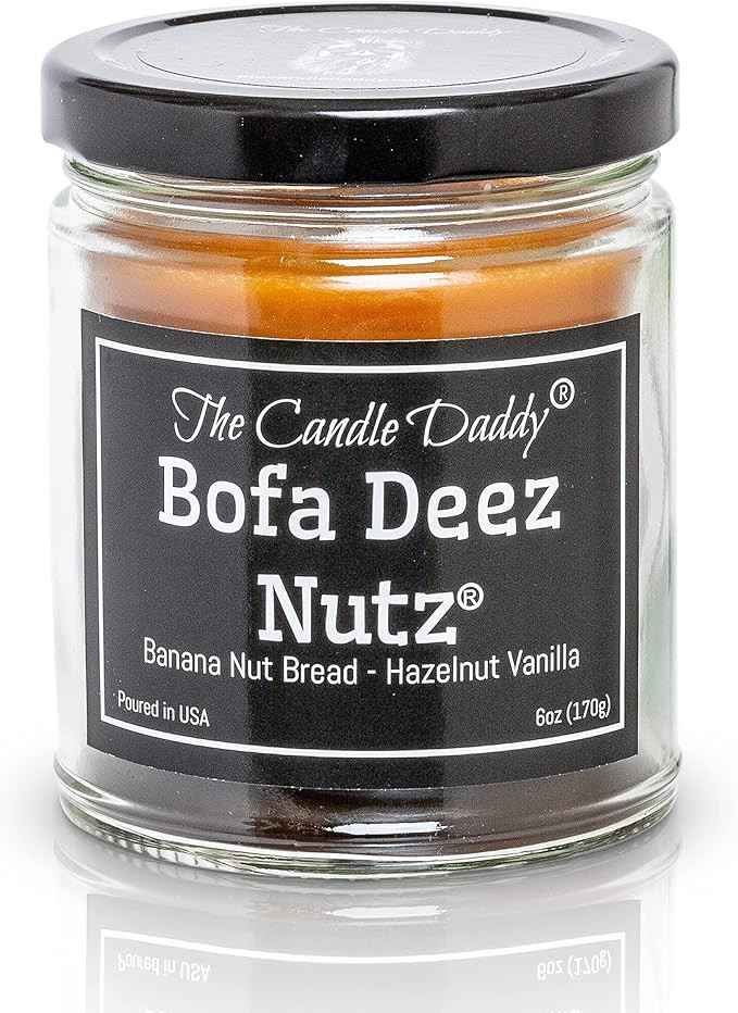 Bofa Deez Nutz- Funny- Banana Nut Bread n Hazelnut Vanilla- Scented Candle- Double Pour- 6 Ounce-... | Amazon (US)